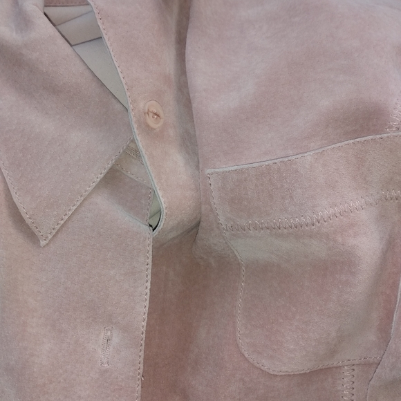 Sigrid Olsen Suede Leather Button Down Jacket or Top - Picture 9 of 13